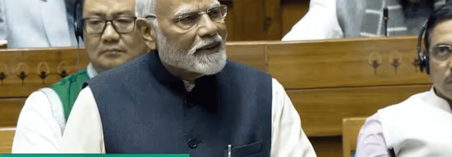 pm narendra modi addresses in lok sabha